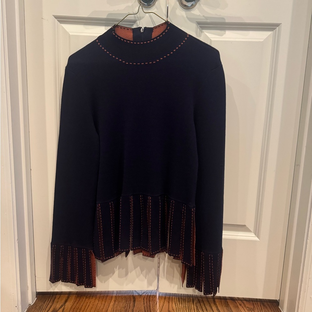 STAUD Black and Brown Knit Top